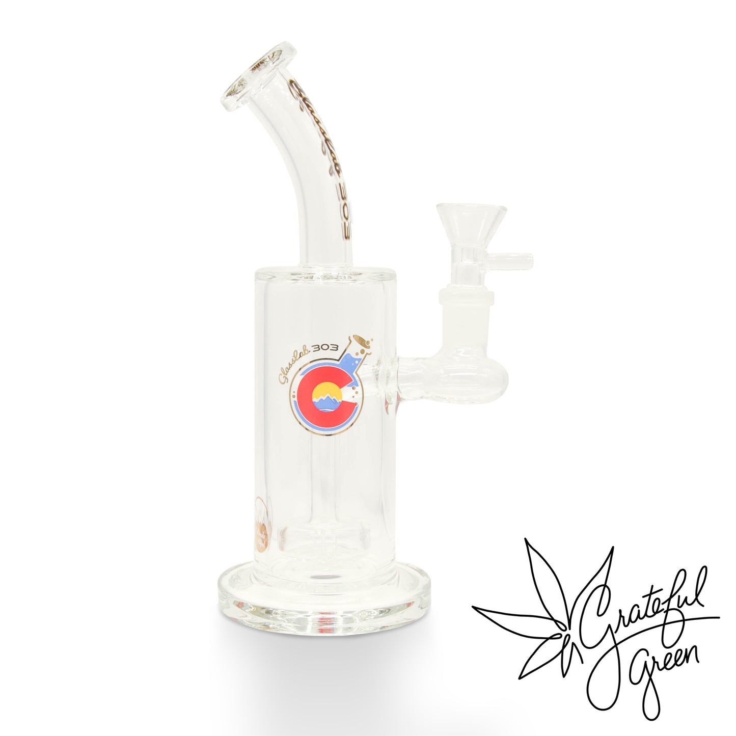 Glasslab303 Economy Classic Rig with 8 Slit Circle Perc - 8"