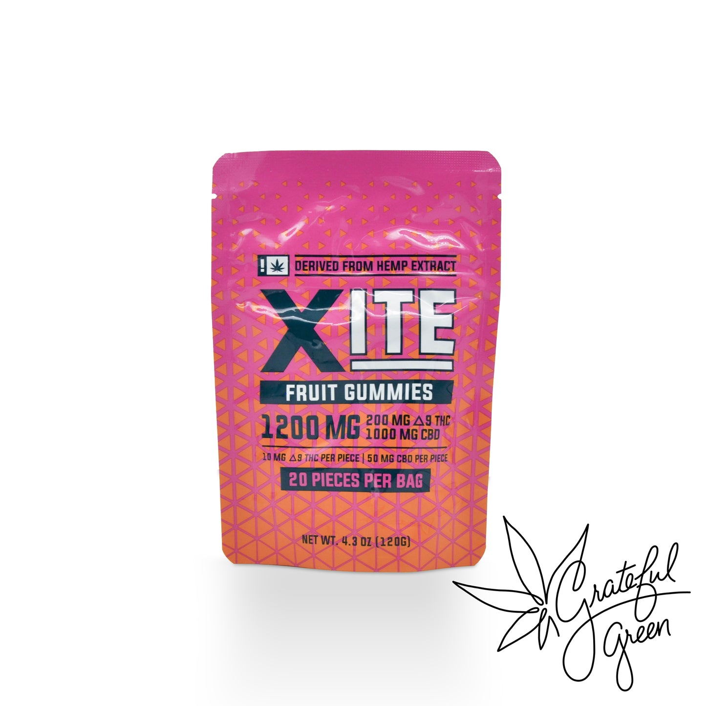Xite D9/CBD 1:5 Mixed Flavored Gummies / 1200mg total / 20 ct.