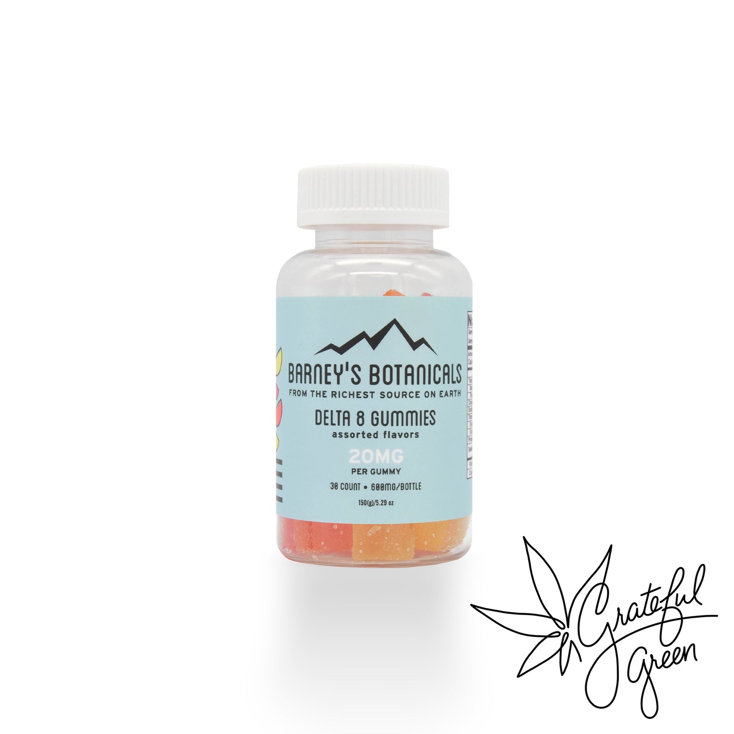 Barney's Botanicals D8 Gummies / 600mg total / 30 ct.