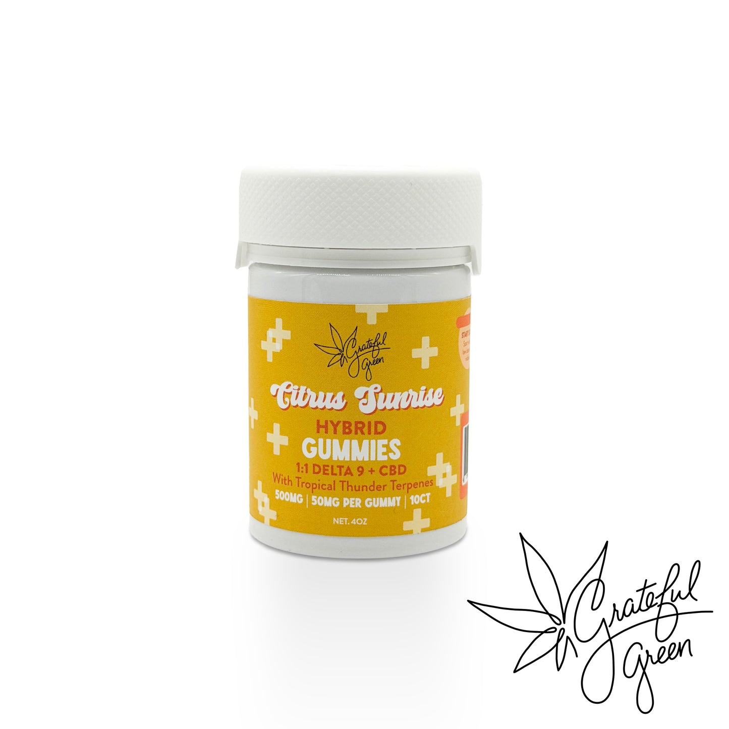 Grateful Green D9/CBD 1:1 Gummies