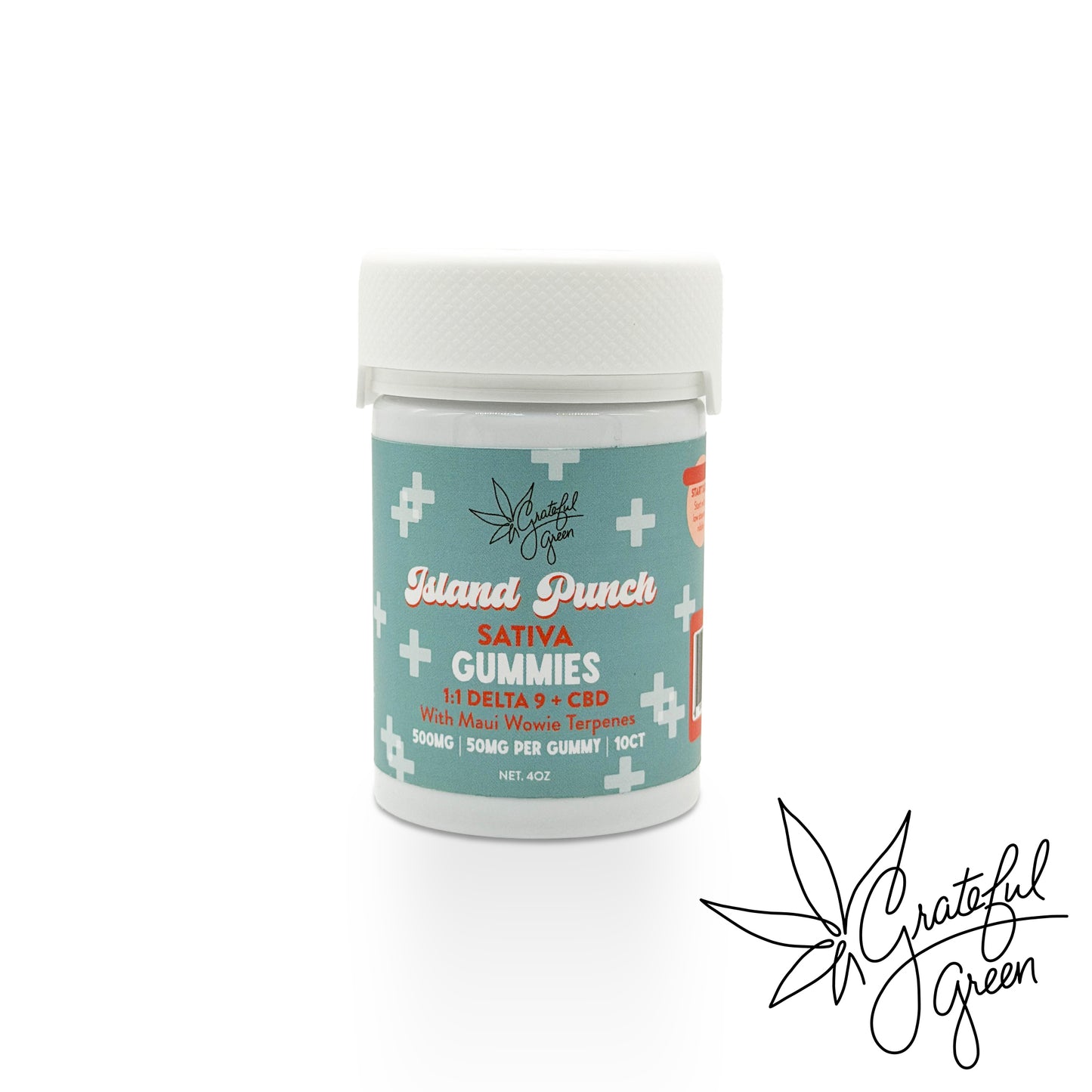 Grateful Green D9/CBD 1:1 Gummies