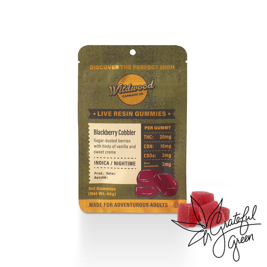 Wildwood D9 Live Resin Indica Gummies
