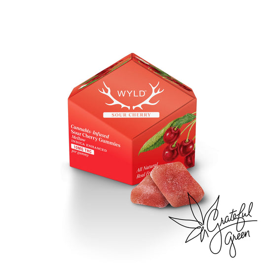 WYLD Sour Cherry Mellow Gummies 10 ct