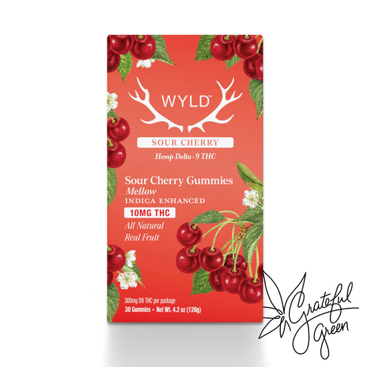 WYLD Sour Cherry Mellow Gummies 30 ct