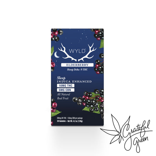 WYLD D9/CBN 2:1 Elderberry Gummies / 450mg total / 30 ct